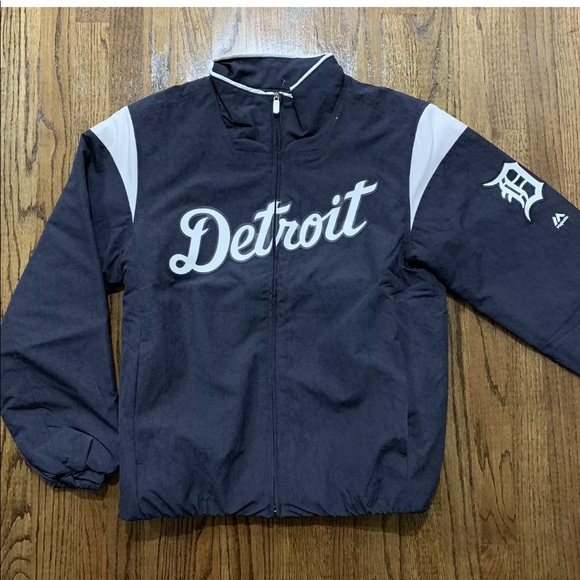 Majestic Jackets & Blazers - Majestic Detroit Tigers On Field ThermaBase Jacket
